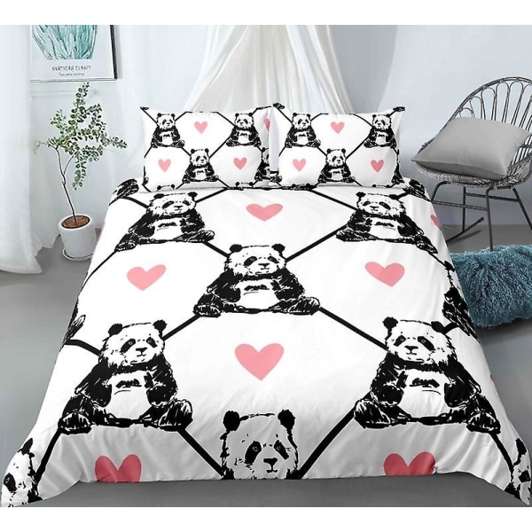 Xm-4# 3D Panda Animal Cute Kit Cover Set Tredelad Set Fyra Dela Set