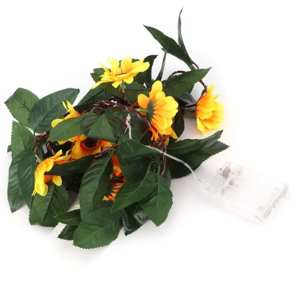 30LED ljusslinga grönt blad simulering solros solros