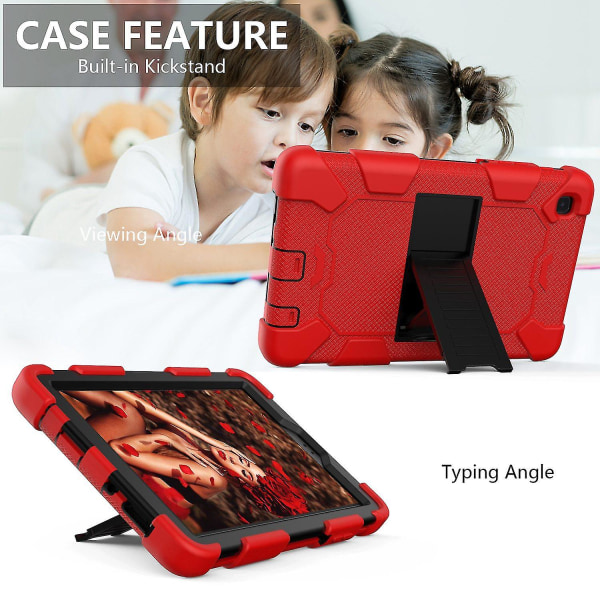 For Samsung Galaxy Tab A7 Lite 8.7-tommers Dual Color Silikon + Pc Tablet Etui Kickstand Støtsikkert Beskyttende Deksel