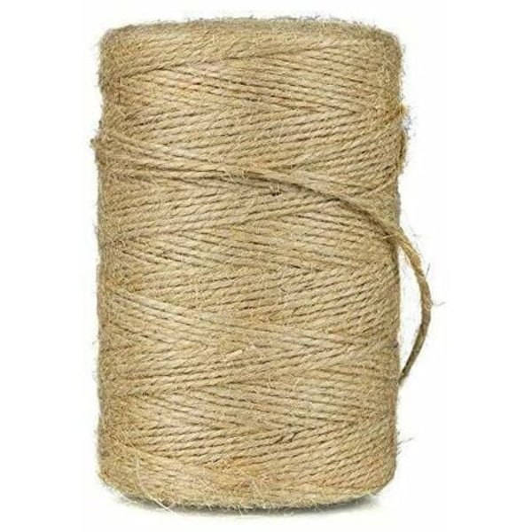 Jute diameter 2mm 200 meter hamp reb retro dekoration DIY etiket multifunktionel reb til indendørs og udendørs belysning, dekoration