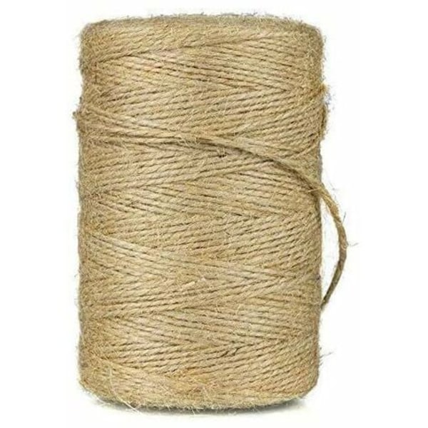 Jute diameter 2mm 200 meter hamparep retro dekoration DIY etikett multifunktionell rep för inomhus- och utomhusbelysning, dekoration