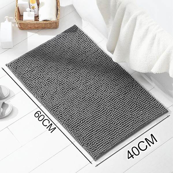 Kort Hår Chenille Golvmatta Badrum Badrum Hem Ingång Absorberande Halkskyddad Matta 40 * 60cm