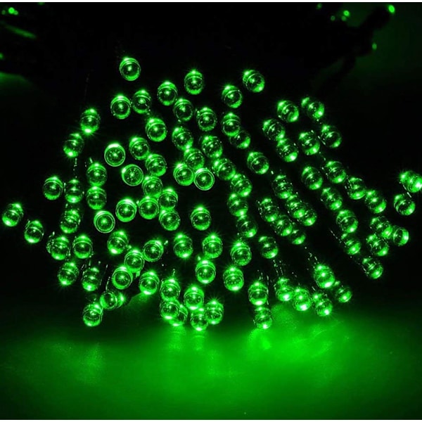22M Solcellsdrivna Julgransljus 200 LED 8 Ljusuppsättningar Ljusgirlang Perfekt för Fest, Bröllop, Födelsedag och Utomhus Trädgård (Grön)