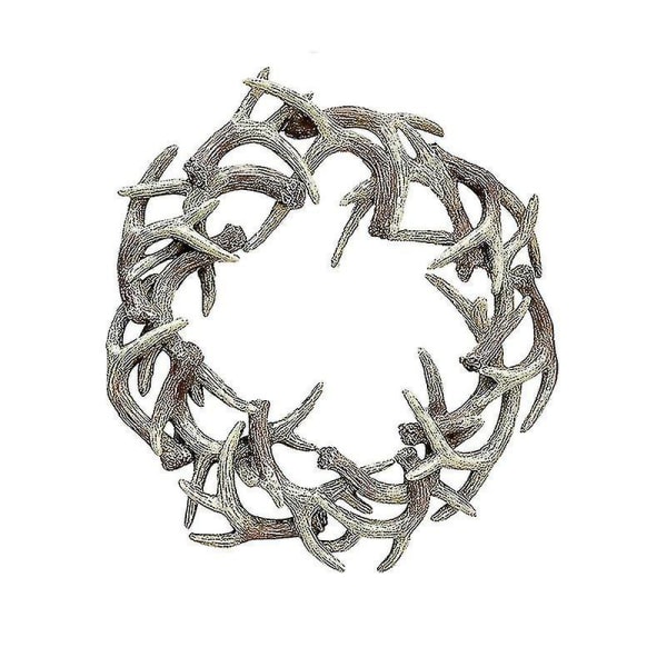 Xinxu     Rustik lantlig hjortkrona 20 cm hartshorn i lager av harts för inomhusbruk (1 st, brun)_b