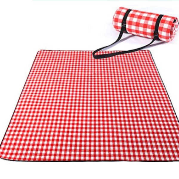 Picknickfilt 200 x 200 cm (79" x 79") strandfilt vattentät snabb