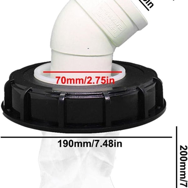 IBC-regnfilterlock: Tvättbart nylon IBC-filter 163mm/245mm