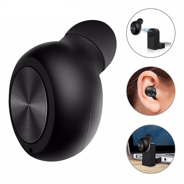 Usynlig trådløs Bluetooth-øretelefon Mini Bluetooth-headset Trådløs i øresnegl med mikrofon til telefon