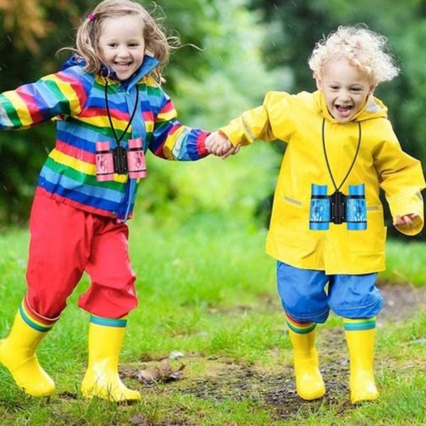 Kikkert til børn, junior kikkert, HD teleskoper, små børnekikkerter til fuglekiggeri Blue