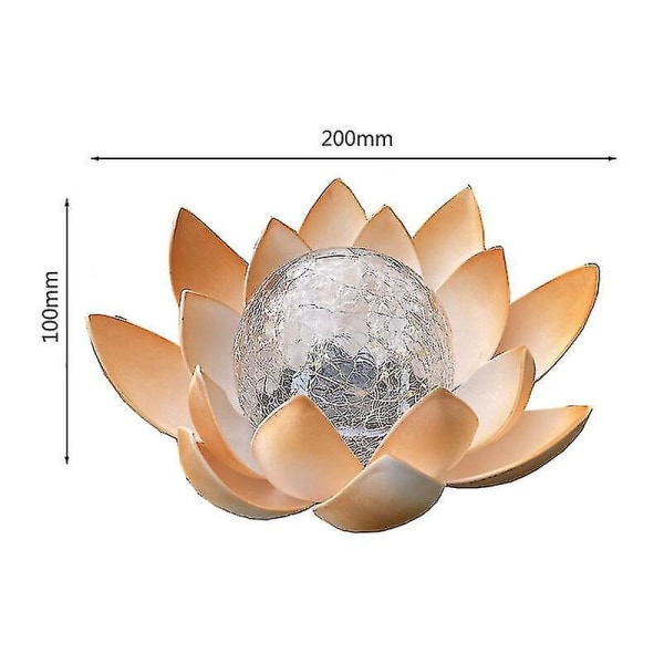 Solcelledrevet lotusblomstlys - Solcelledrevet LED-blomsterlys - Miljøvennlig hagedekor
