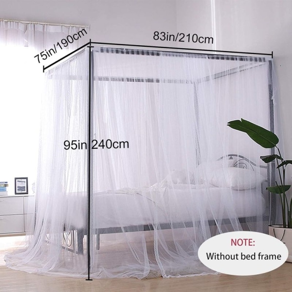 Large square mosquito net - double and single bed