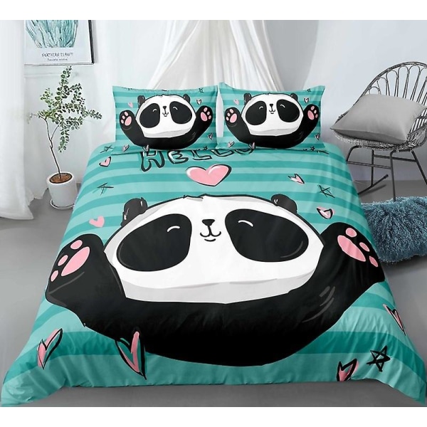 Xm-11# 3d Panda Animal Cute Kit Cover Set Tredelad Set Fyra Dela Set