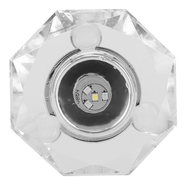 LED K9 Glas Multicolor 3D Kristall Display Ljus Bas Stativ