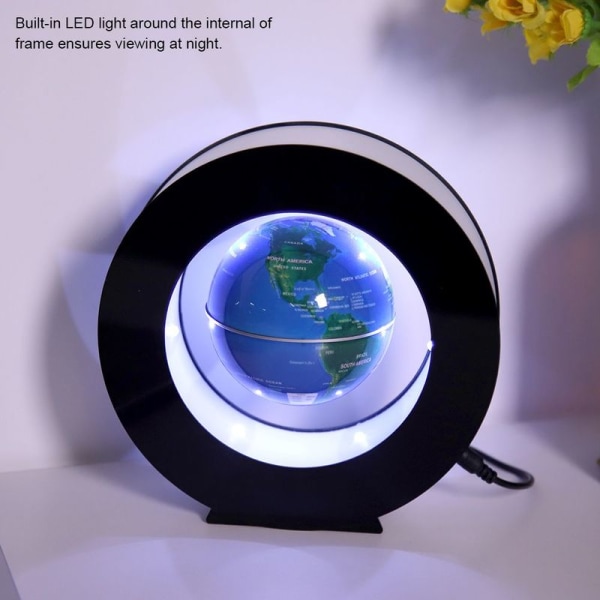 Flydende globus med elektronisk magnetisk levitation og LED