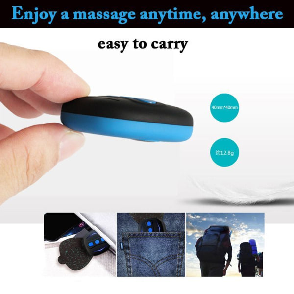 Mini Cervikal Massager, Bärbar Elektrisk Trådlös Tens-maskin för Kroppen