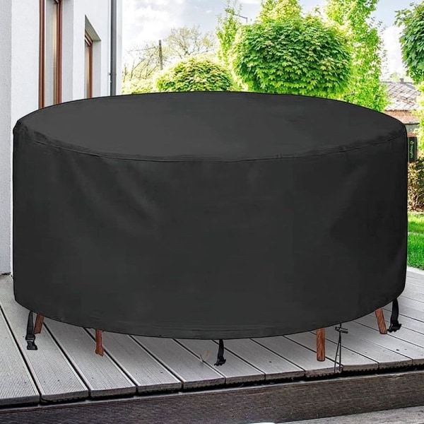 Runt bordsskydd för uteplats, vattentäta möbelskydd för uteplats, 160x90cm