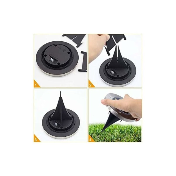 Solar lights for the outdoor area, 8 LED garden lights, 4 pcs