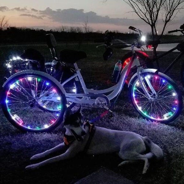 Ultra lyse LED cykelhjul streng lys assorterede farver cykel dæk tilbehør bedste gaver