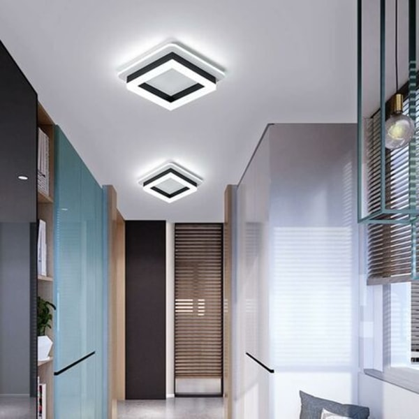 24W LED-taklampe, akryl taklampe, moderne LED-taklampe for stue, soverom, kjøkken, gang 6000K (kaldt hvitt lys)