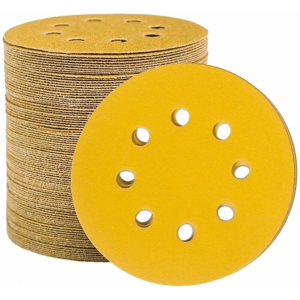 125 mm sandpapper slipdiskar, 100 slipdiskar slipmaskiner slipdynor runda 8 L