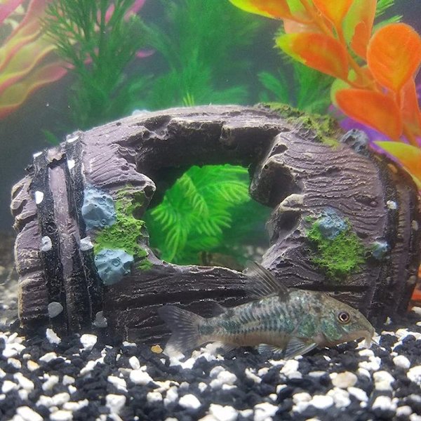 Akvariedekoration Akvariedekoration Resin Akvarietilbehør Sort