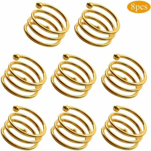 Guld servietringe 8 stk servietringe servietholder servietringe un