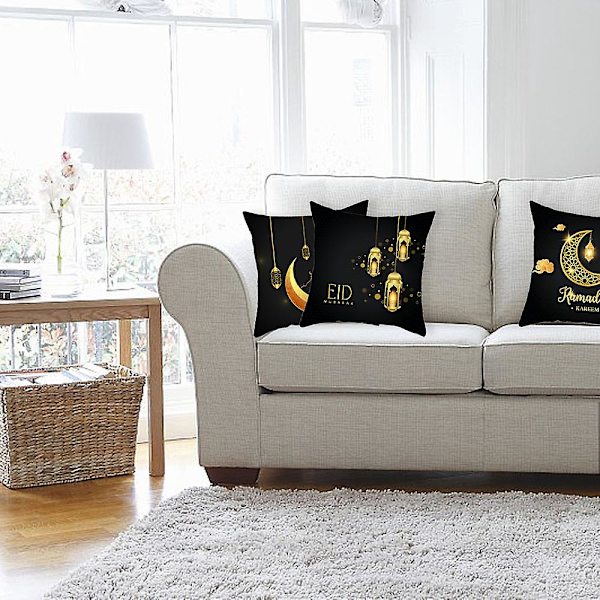 4 stk putetrekk islamsk firkantet kast putetrekk sovesofa sofa kast putetrekk dekorasjon (18 \"x 18\" / 45 * 45cm)