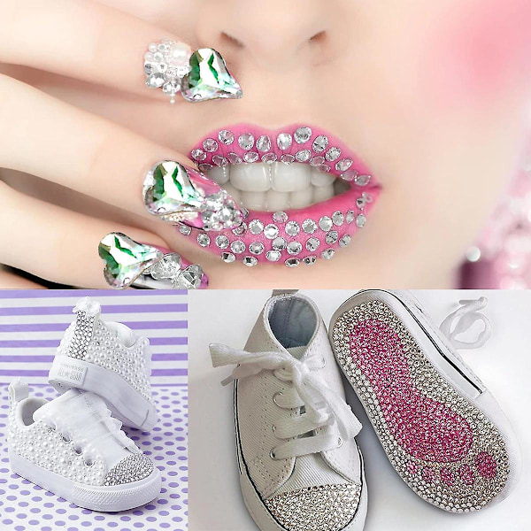 70 st Multi Shapes Glas Flatback Kristall Strass för Nagelkonst Hantverk, Flatback Strass 3d Dekorationer Flat Back Kristall Stenar Gems Set