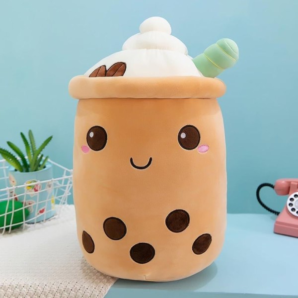 Boba Tea Kos Koselig Plysj, Plysj Fylt Leke Boba Te Kopp Kaffe 50cm