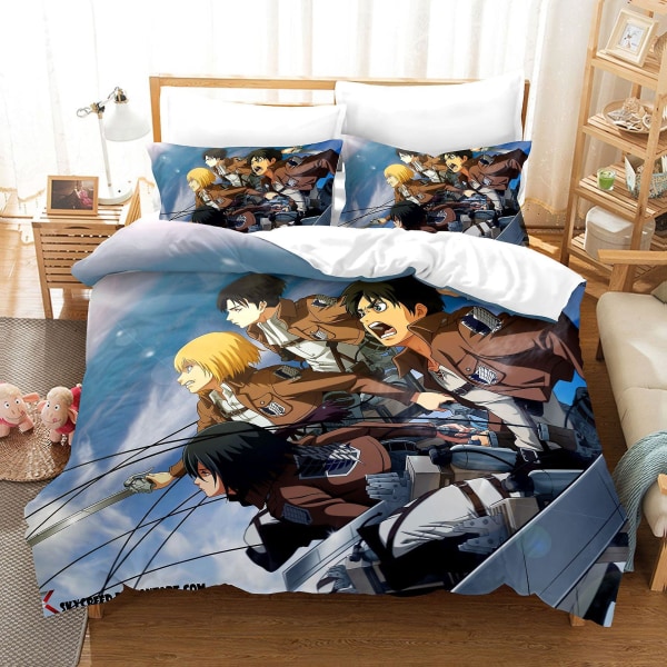 Attack Giant 9# Cartoon Digital Printing Quilt Cover Set of three