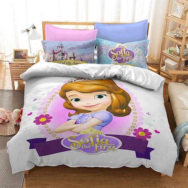 Bp12363# Sengesett Princess-serie Størrelse Trefarget Dyne
