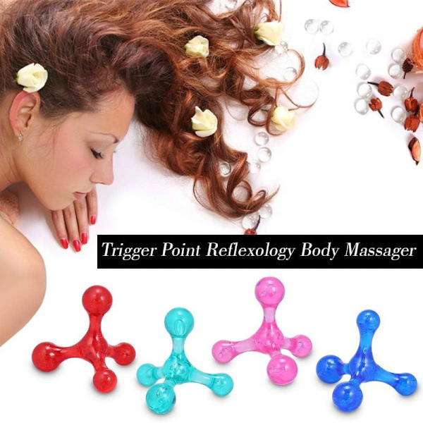 Anself Mini Massager 4 Huvud Massageverktyg Kroppsmassager Kroppsmassager för