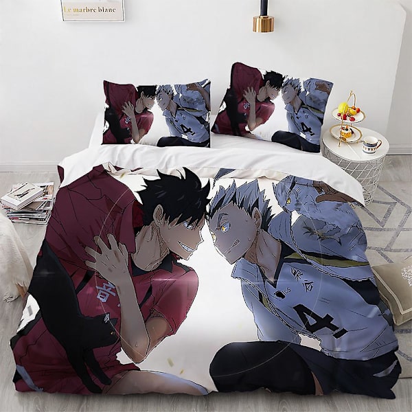 Pq-4# Serie af Sports Volleyball Junior 3d Digital Printing Quilt Cover Sæt med Tre Sæt med Fire Sæt