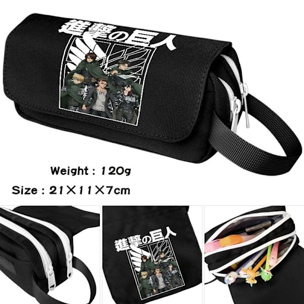 Anime Attack on Titan kynäkotelo Eren J?ger Ackerman kynälaatikko kynäpussi