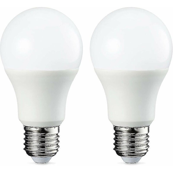 E27 A60 LED-lamppu kierrekannalla, 9 wattia, viileä valkoinen - 2 kpl