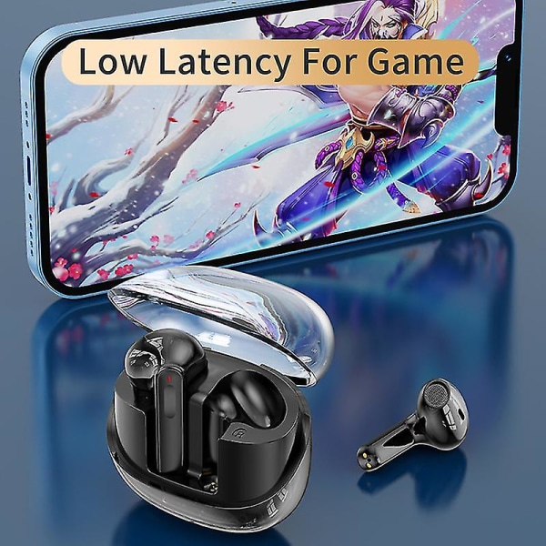 Bluetooth-öronproppar, Bluetooth 5.0 trådlöst headset laddningsbox Ipx5 vattentätt headset