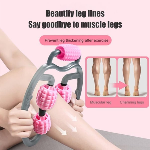 Massage Roller Vikt Ben Celluliter Förlust Kropp Muskelavlastning Massager Hjul Ge