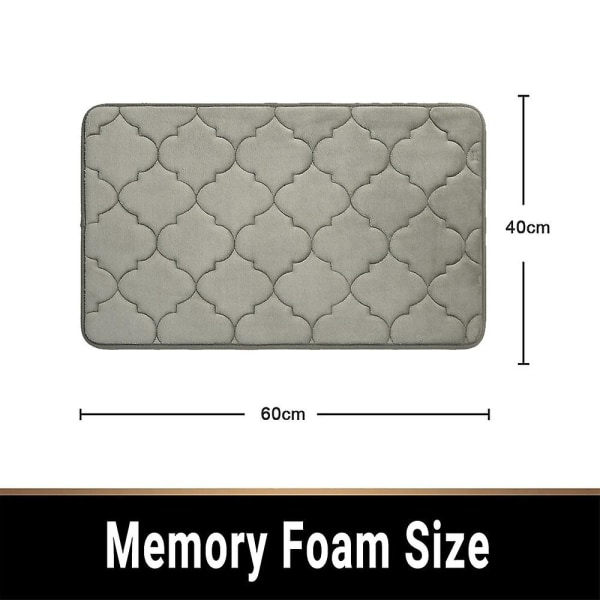 Bad Tykk Absorberende Sklisikker Gulvmatte Bad Korallfleece Memory Foam Teppe Dørmatte