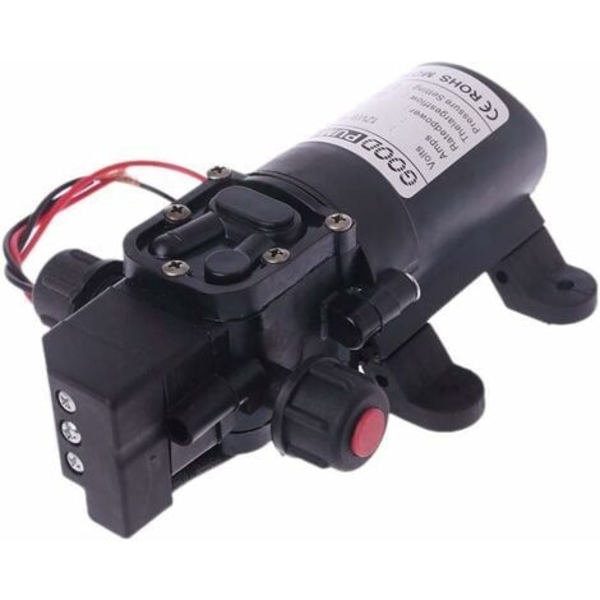 RV Vandpumpe 12V DC 12V 60W 130FT 6L/min Højtryksvandpumpe Membran Primer Pumpe RV Vandpumpe (Spænding: 12V)