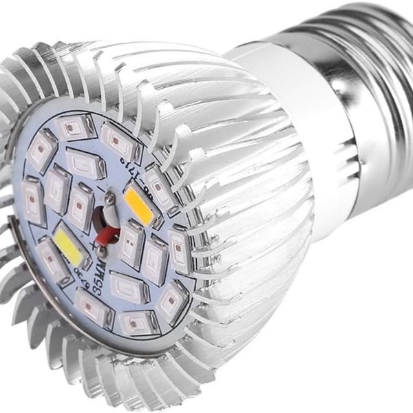 18W LED Vekstlys Pære Full Spectrum Plantelys for Innendørs Planter (E27)
