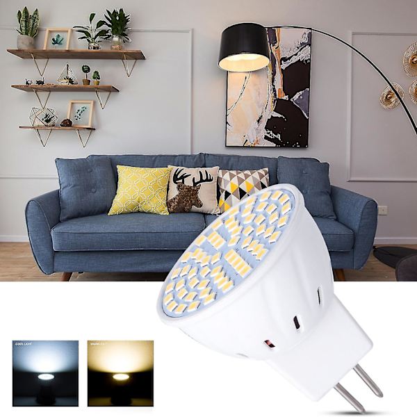 Ersättningslampa med hög ljusstyrka, ej dimbar, Mr16 60 LED, lång livslängd, Cri 70+, LED-spotlight för inomhusbruk - 4 st