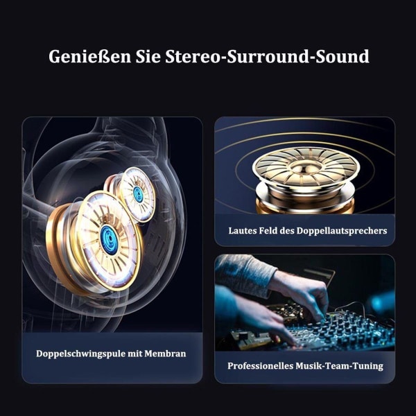 Trådlösa Bluetooth sporthörlurar med öronklämma och superlång batteritid