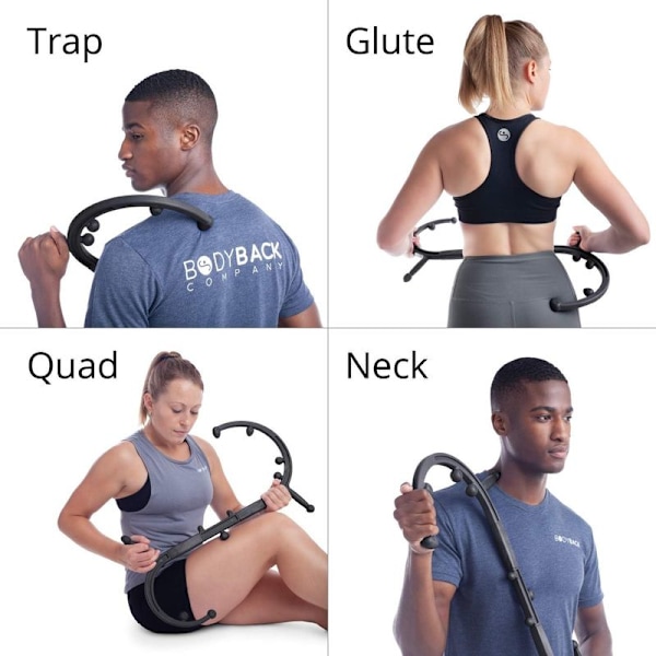 Triggerpunktmassageapparat + massageknoppar massagekrokstång rygg