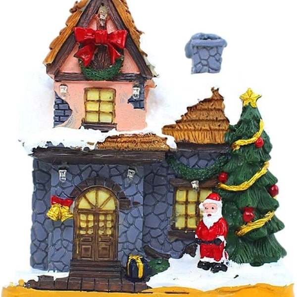 Anime oplyst julelandsby, LED miniature julelandsbyhus, julelandsby ha