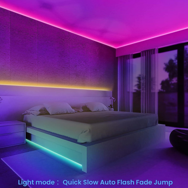 20M LED-stripe, 5050 RGB LED-stripe 360 flerfargede dimbare LED-er, LED-belysning