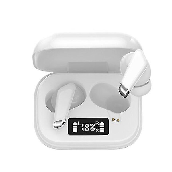 Tws trådløse ørepropper Bluetooth ørepropper trykkontroll stereo sport in-ear hodetelefoner med digital intelligens LED-skjerm