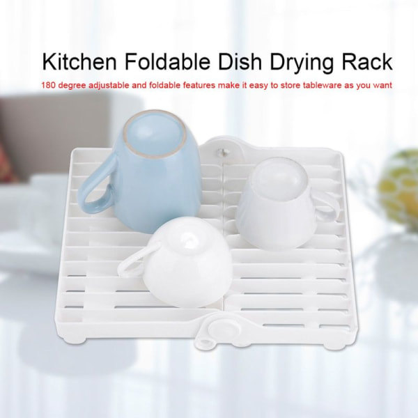 Home Kitchen Foldable Plate Drying Rack Organizer