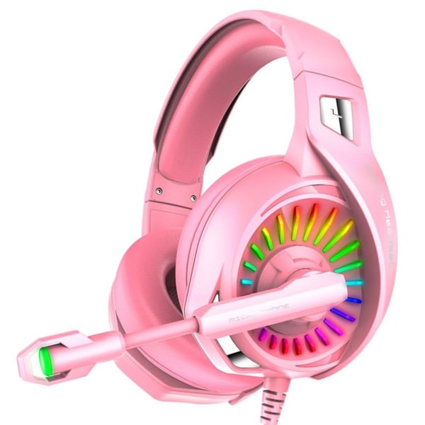Gaming Headset Datorspel Headset RGB Belysning Mikrofon USB