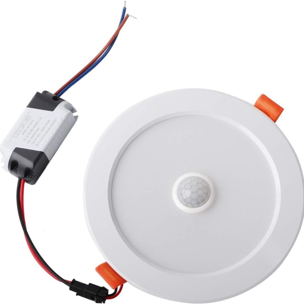LED-upotettu spottivalo, LED-upotettu spottivalo, 12W, lämmin valkoinen, 3000K, ihmiskeho,