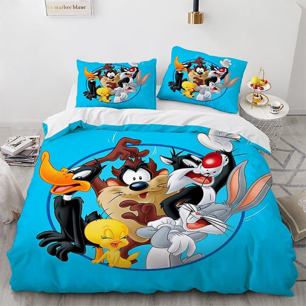 Tbg-26 # Cross Funny Bunny 3d Digital Print Home Three Piece Quilt Cover Sheet Pillowcase Bedding