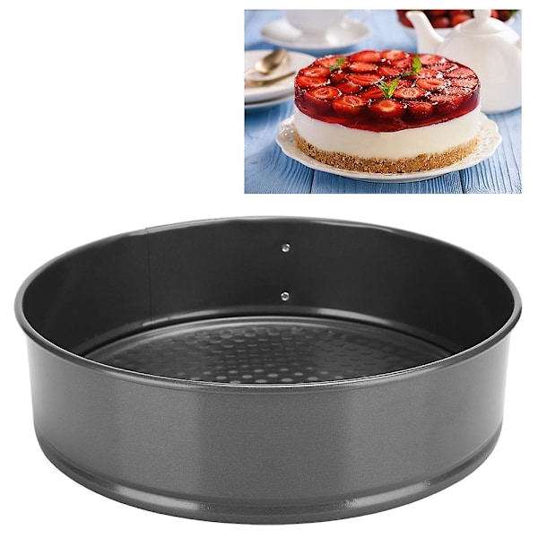 Non-stick spenne avtakbar bunn kakeform rund form karbonstål DIY mousse bakeform (22cm)